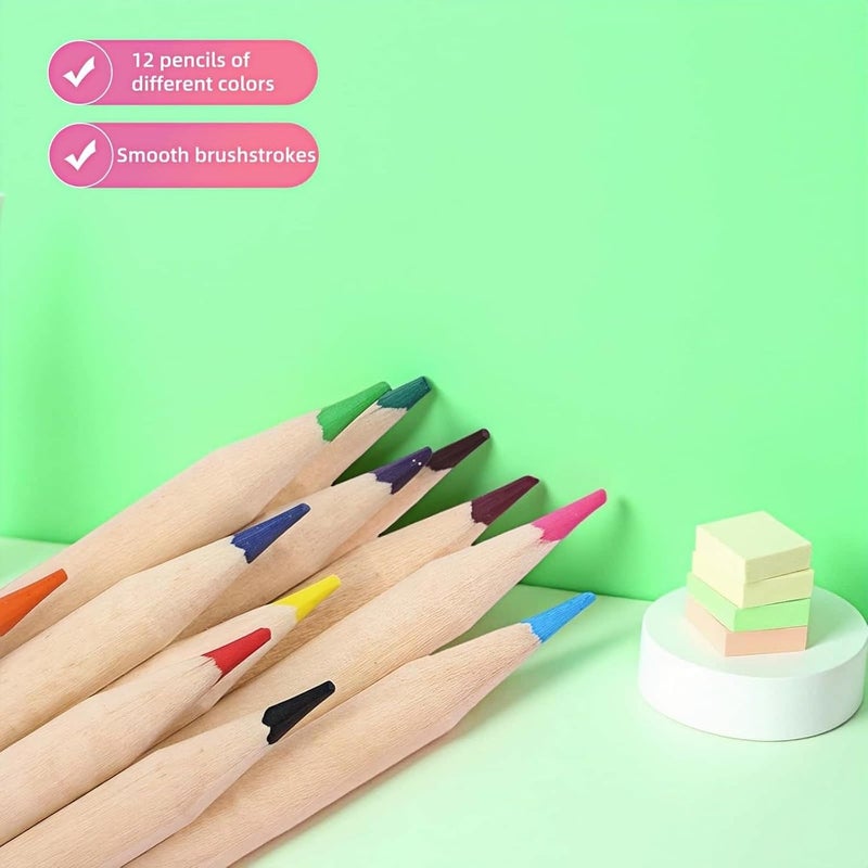 RyanDesign 3-Pack Mini Portable Colored Pencils Set – 12 Colors Each (36 Total) with Built-In Sharpener, 3.35” Miniature Art Pencils in Portable Tubes- Ideal for School, Classrooms & On-The-Go Creativity - Image 5